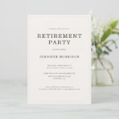 Invitation Simple Elegant Retirement Party (Debout devant)