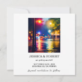 Invitation Simple Élégant Romantique Texte Photo Noir Script  (Dos)