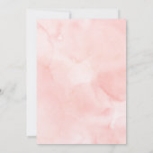 Invitation Simple Élégant Rose Bohème Floral Croix Baptême (Dos)