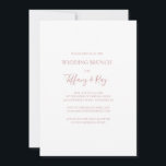 Invitation Simple Elegant Rose Gold Mariage Brunch<br><div class="desc">Cette simple et élégante invitation à brunch mariage rose or est parfaite pour votre mariage rose or minimaliste classique. Le design est composé d'une vintage classique minimaliste, d'une police d'or blush contemporaine et d'une calligraphie formelle romantique délicate. Il est parfait pour les mariages de luxe du printemps, de l'été, de...</div>