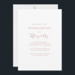 Invitation Simple Elegant Rose Gold Mariage Brunch<br><div class="desc">Cette simple et élégante invitation à brunch mariage rose or est parfaite pour votre mariage rose or minimaliste classique. Le design est composé d'une vintage classique minimaliste, d'une police d'or blush contemporaine et d'une calligraphie formelle romantique délicate. Il est parfait pour les mariages de luxe du printemps, de l'été, de...</div>