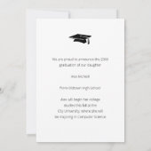 Invitation Simple Elegant Round Emblem & Photo Graduation (Dos)