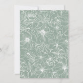 Invitation Simple Elegant Sage Green Floral Garden Wedding (Dos)