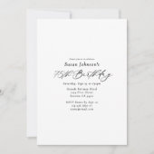 Invitation Simple Élégant Script Fête d'anniversaire 75 ans (Devant)