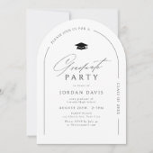 Invitation Simple Élégant Script Moderne Arch Graduation (Devant)