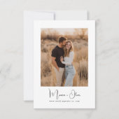 Invitation Simple Elegant Script Photo Budget Wedding (Devant)