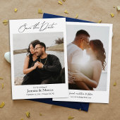 Invitation Simple élégant Script photo mariage Enregistrer la