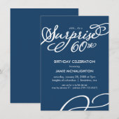 Invitation Simple, Elegant Surprise 60e anniversaire Invitati (Devant / Derrière)