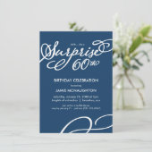Invitation Simple, Elegant Surprise 60e anniversaire Invitati (Debout devant)