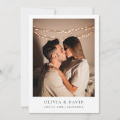 Invitation Simple Elegant Texte et Mariage photo Moderne (Devant)