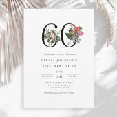 Invitation Simple élégant Tropical 60e anniversaire