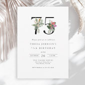 Invitation Simple élégant Tropical 75e anniversaire