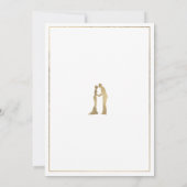 Invitation Simple elegant white and gold rings Bridal Shower (Dos)