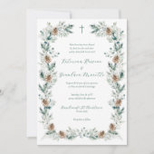 Invitation Simple Elegant Winter Greenery Mariage chrétien (Devant)