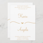 Invitation simple élégante à l'or (Devant / Derrière)