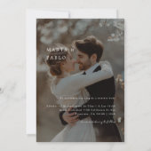 Invitation Simple Elegante Boda Espagnol Mariage Photo Overla (Dos)