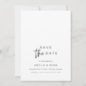 Invitation Simple Élégante Calligraphie Moderne Enregistrer L (Devant)