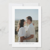 Invitation Simple Élégante Calligraphie Moderne Enregistrer L (Dos)