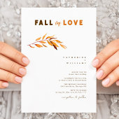 Invitation Simple élégante chute dans l'amour : Mariage blanc