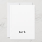 Invitation Simple élégante esthétique moderne photo mariage (Dos)