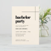 Invitation simple élégante et chic Bachelor Party (Debout devant)