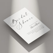 Invitation Simple Élégante Fête de Fiançailles Calligraphiée