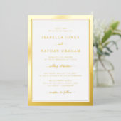 Invitation simple élégante Mariage Foil (Debout devant)