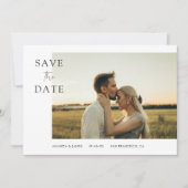 Invitation Simple élégante photo personnalisée mariage Enregi (Devant)