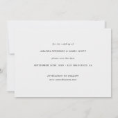 Invitation Simple élégante photo personnalisée mariage Enregi (Dos)