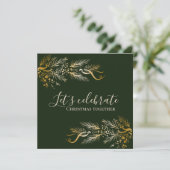 Invitation Simple élégante Soirée de Noël personnalisée (Debout devant)