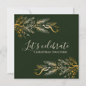 Invitation Simple élégante Soirée de Noël personnalisée (Devant)