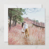 Invitation Simple élégante typographie florale Mariage Photo (Dos)