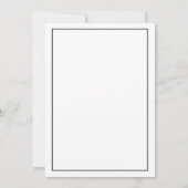 Invitation Simple élégante typographie mariage blanc noir (Dos)