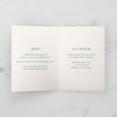 Invitation Simple Emerald Green Mariage moderne (Intérieur)