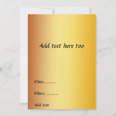 Invitation simple en or (Dos)