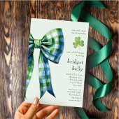 Invitation Simple En vichy Bow Elegant Fête des mariées irlan