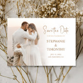 Invitation Simple Enregistrer La Date Photo Mariage Moderne