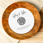 Invitation Simple Enregistrer la date Photo Round QR Code Mar