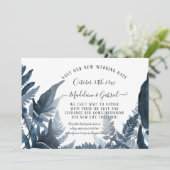 Invitation Simple Enregistrer Notre Nouvelle Date de Mariage  (Debout devant)