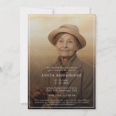 Invitation Simple espagnol Funeral Celebracion Memorial Photo (Devant)