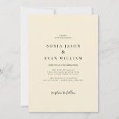 Invitation simple esthétique pastel | juste mariés (Devant)