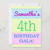 Invitation Simple et amusant "4e GALA anniversaire !" Invitat (Devant)