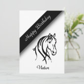 Invitation simple et blanche pour une fête d'anniv (Debout devant)