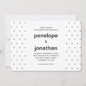 Invitation Simple et Chic Points Noirs et Blancs (Devant)