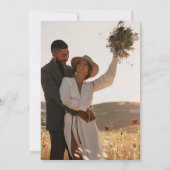 Invitation Simple et élégant 2 photos chic noir blanc mariage (Dos)