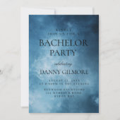 Invitation Simple et élégant Bachelor Party bleu foncé (Devant)