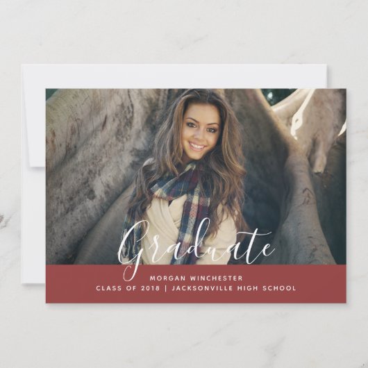 Invitation simple et élégant | Bourgogne (Devant)