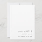 Invitation simple et élégant de la fête des diplôm (Dos)