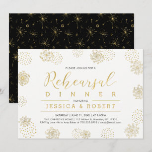 Invitation Simple et Élégant Dîner de Répétition de Mariage e