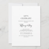 Simple et élégant Fêtons l'invitation